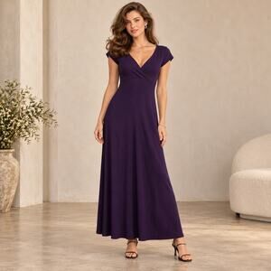 Vtg 90s Laundry Shelli Segal Maxi Dress Sz SP Babydoll Quiet Luxury Romantic